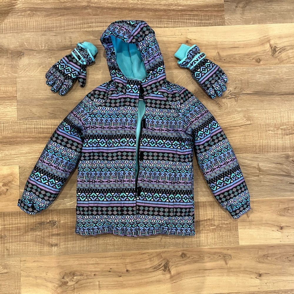 The Children’s Place Snow Jacket and Gloves